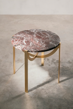 ASTRA - Round marble high side table by La Manufacture - view 3